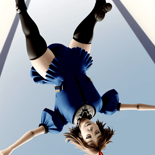 AI generated: Alice realisitc doin free fall