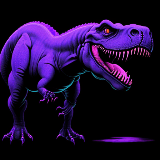 AI generated: Blacklight t-rex
