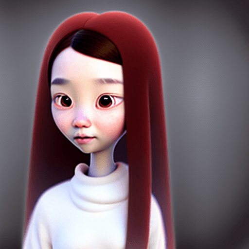AI generated: A chinese girl in pixar style