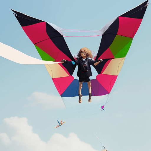 AI generated: F with wings and kite