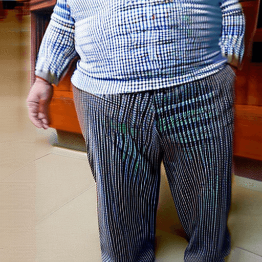AI generated: Elderly man, big ass, dress pants, thick legs, chubby, feeling his own ass, no body deformities, NSF...
