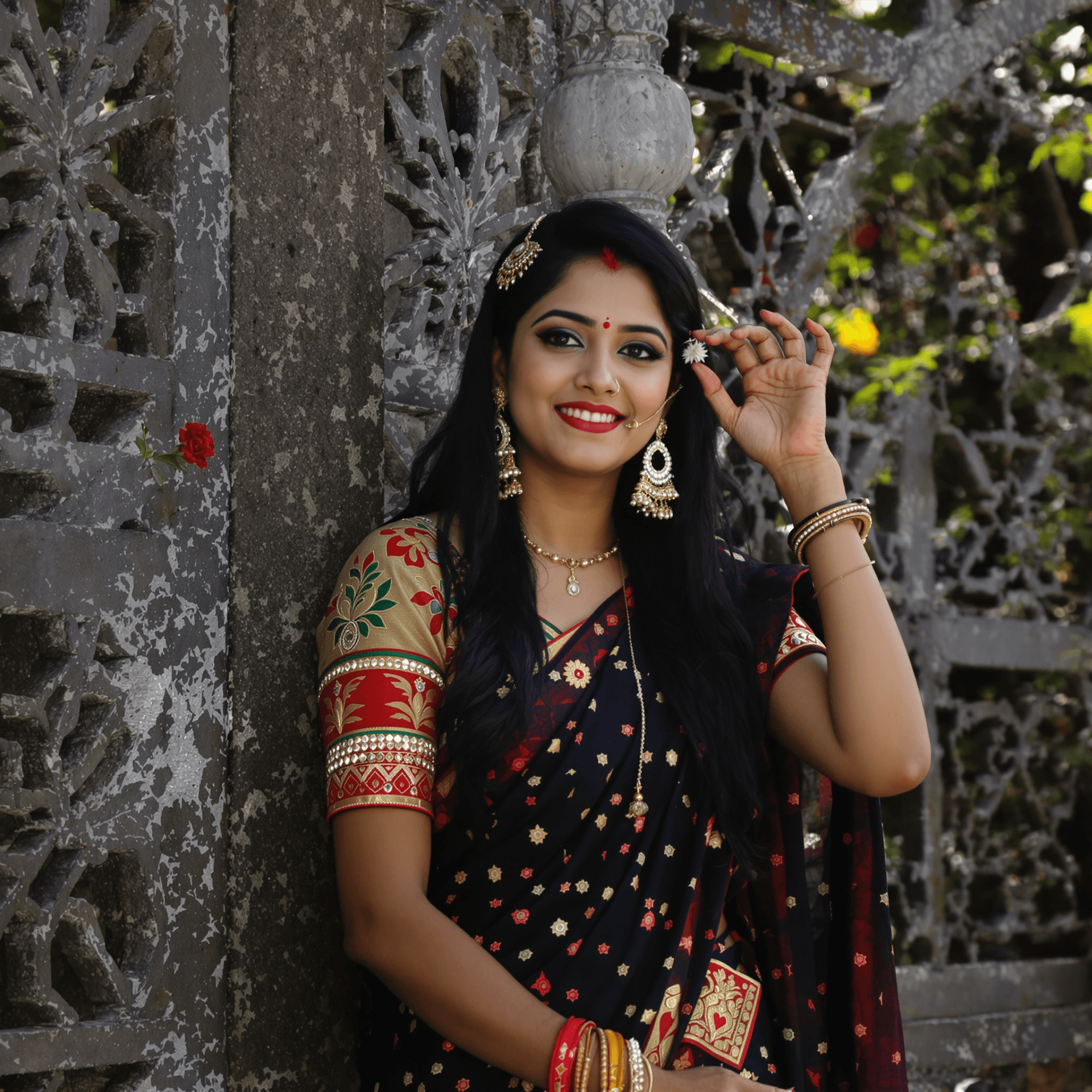 AI generated: indian modern girl photography