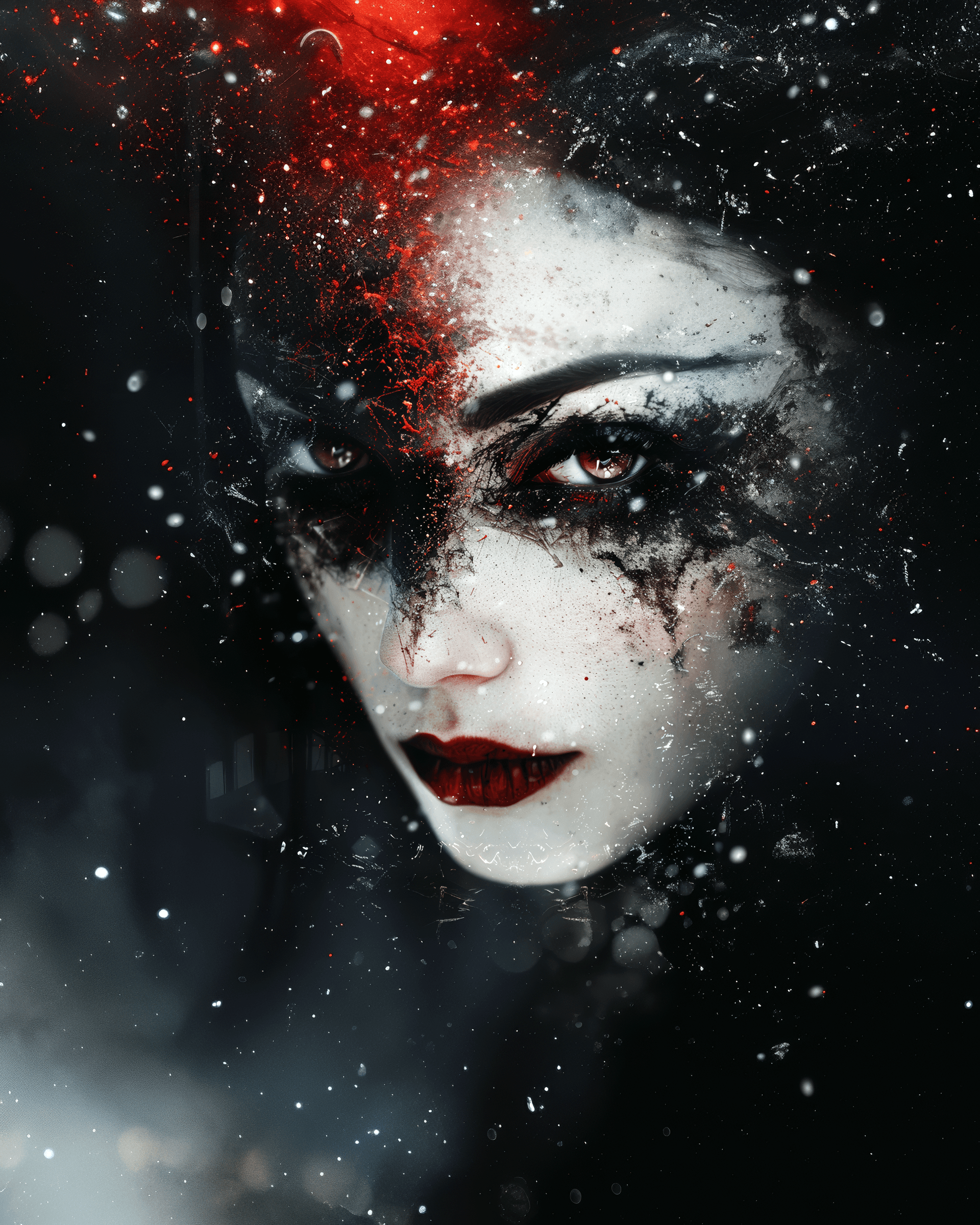 AI generated: gothic galaxy goddess --ar 4:5 --s 250