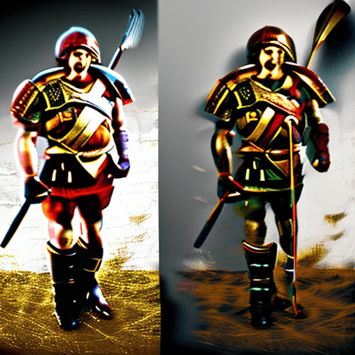 AI generated: Roman warrior, legionary, photorealistic, historically realistic photo