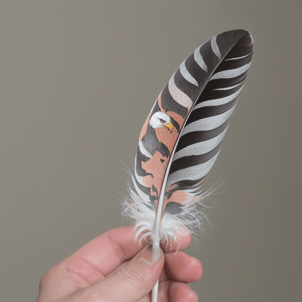 AI generated: image of feather of bird of eagle
