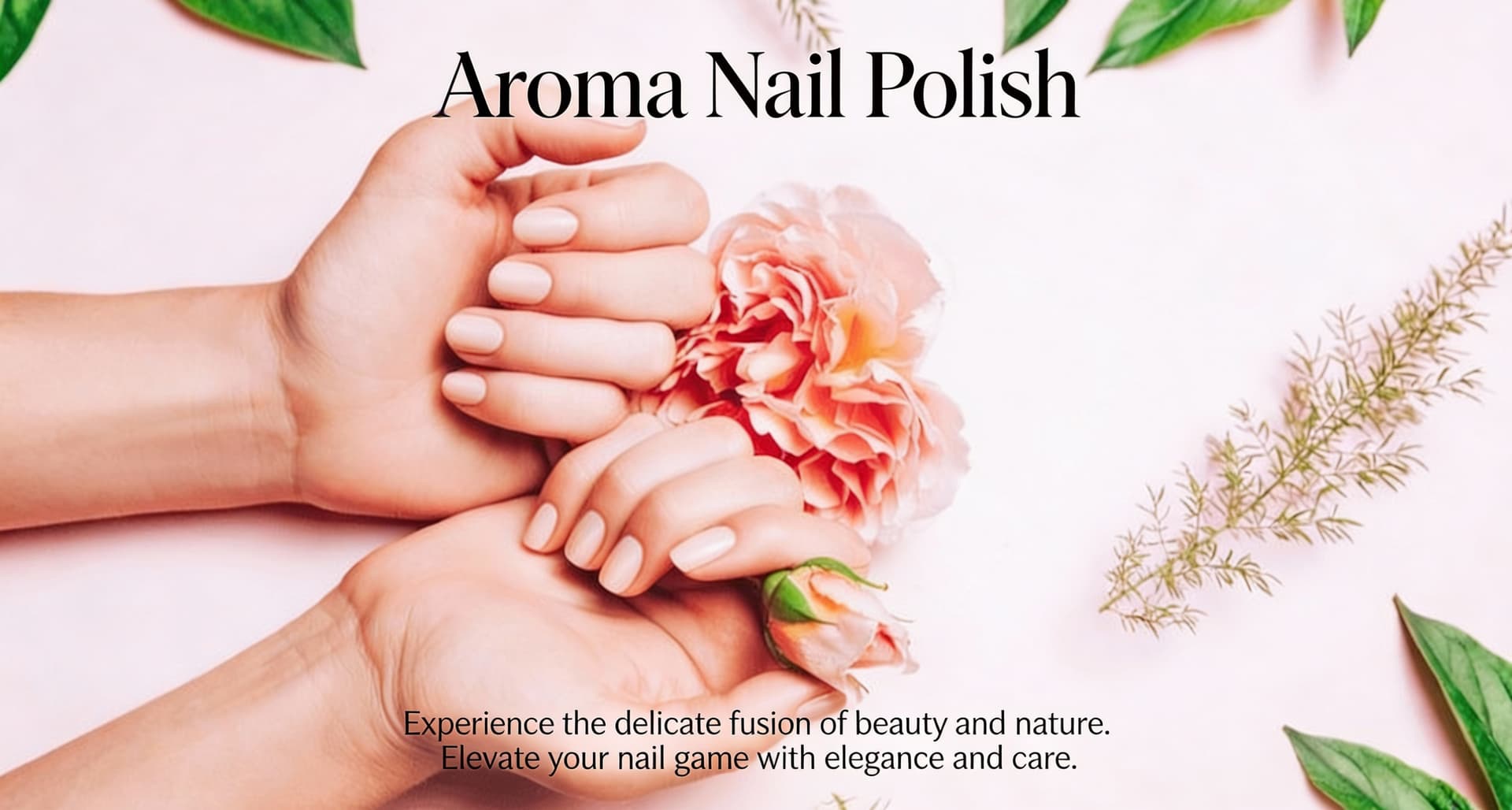 AI generated: Experience the delicate fusion of beauty and nature. Aroma Nail Polish is here to elevate your nail ...