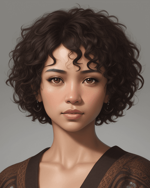 AI generated: a psychologist with curly short brunette hair,brown eyes, khoi san,mixed race, south african looking...