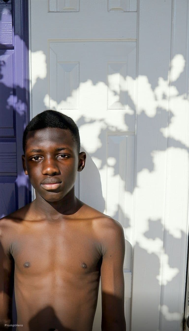 AI generated: boys no shirt