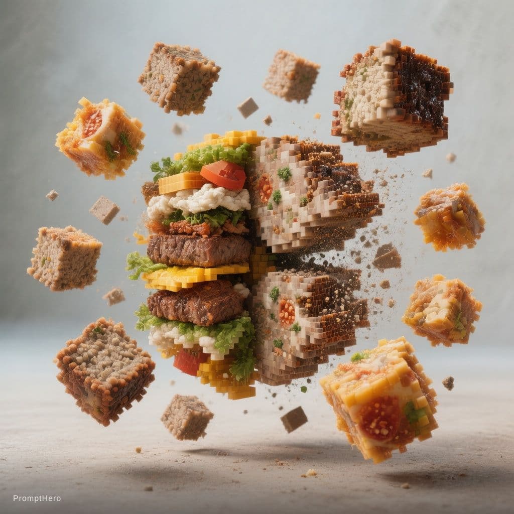 AI generated: Minimalist food photograph, 90, 45- a single  робот  rests on a light, matte surface and is captured...