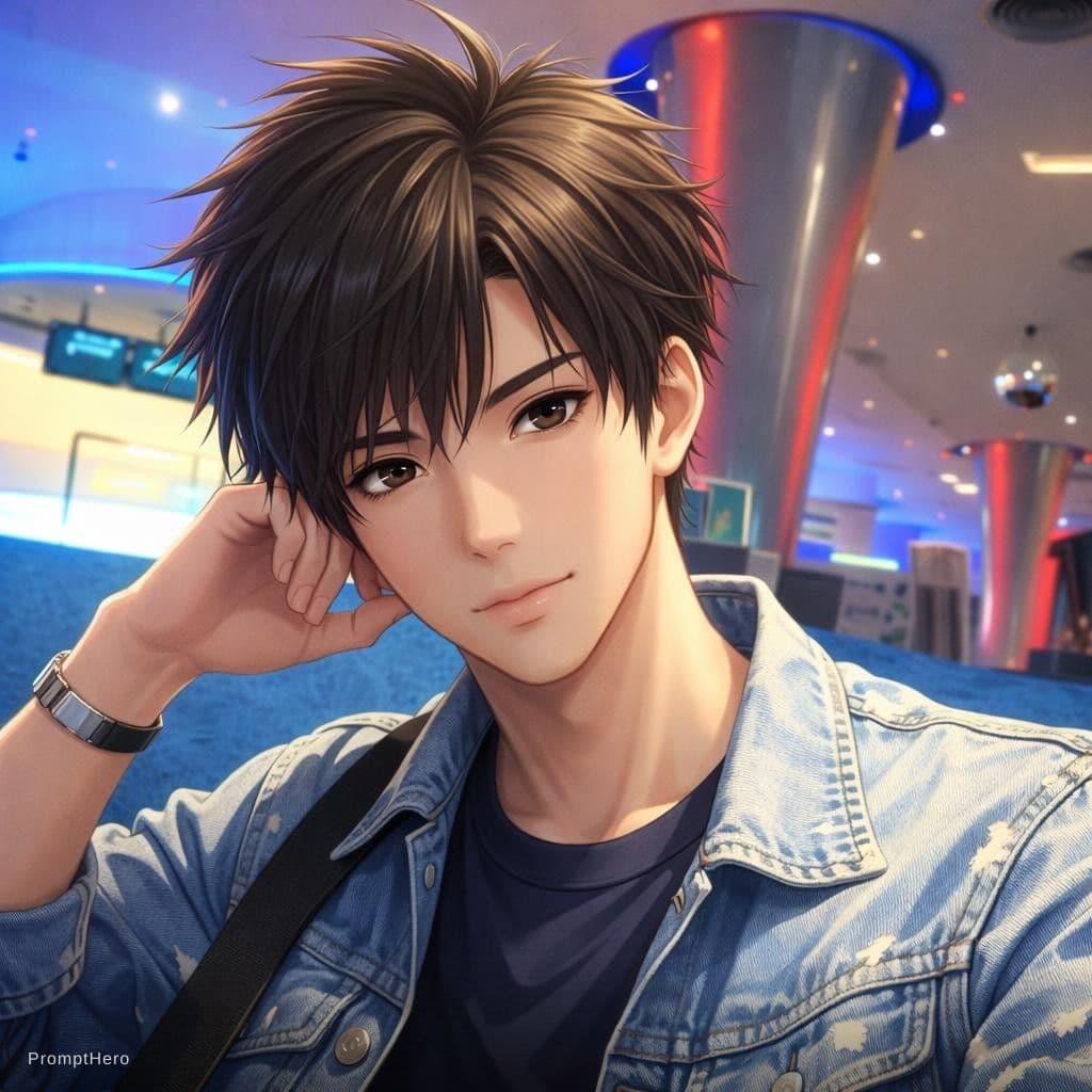 Hero prompt: เปลี่ยนเป็นรูปการ์ตูนแอนนิเมะชั่น หล่อๆเทห์ๆให้สมจ