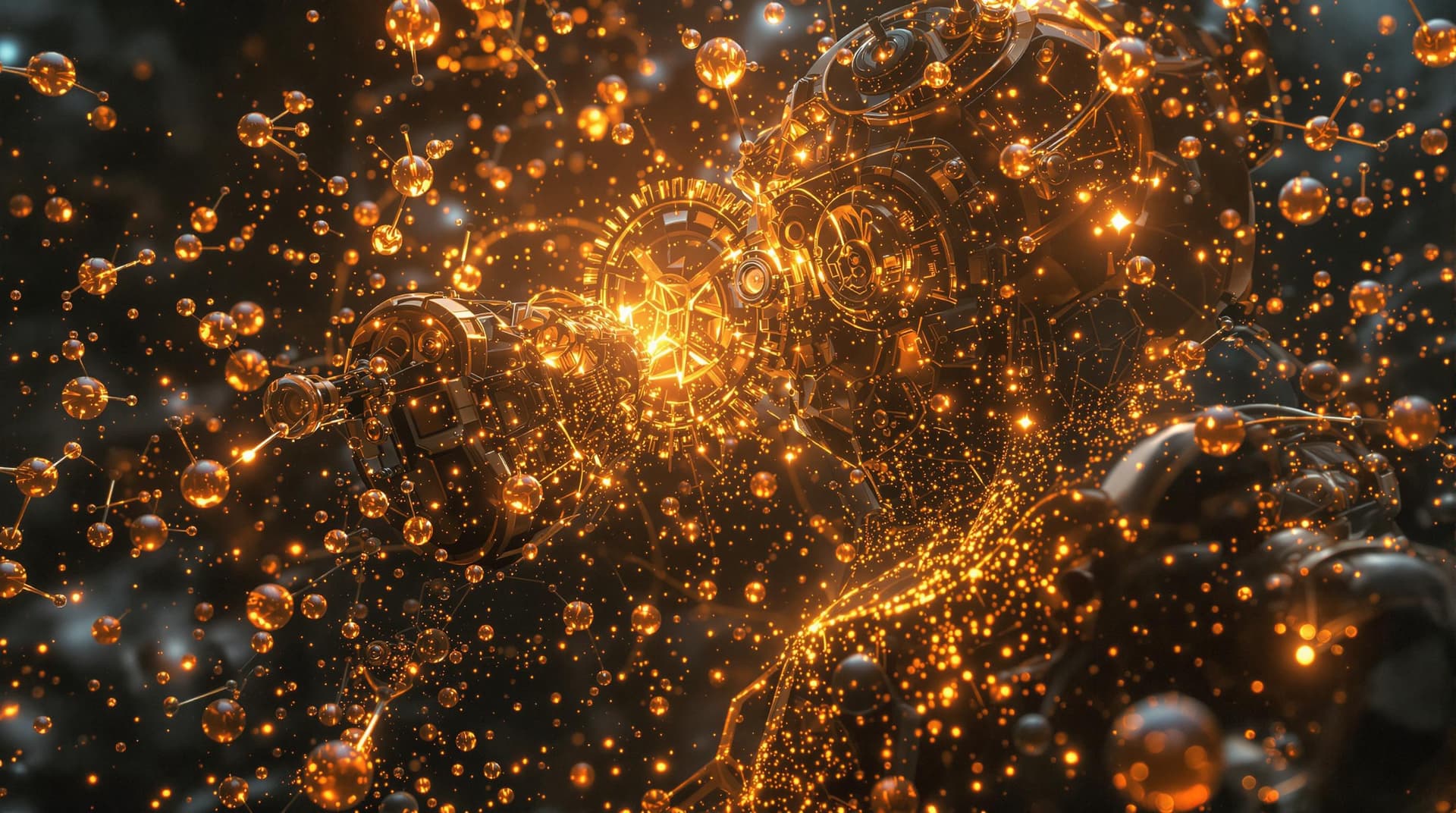 AI generated: multiple steampunks being teleported to the future, in   collums of glowing  translucent siler and g...