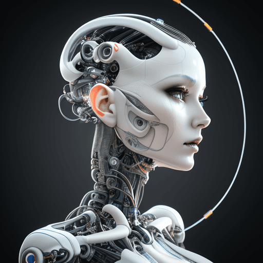 AI generated: complex 3d render ultra detailed of a beautiful porcelain profile woman android face, cyborg, roboti...