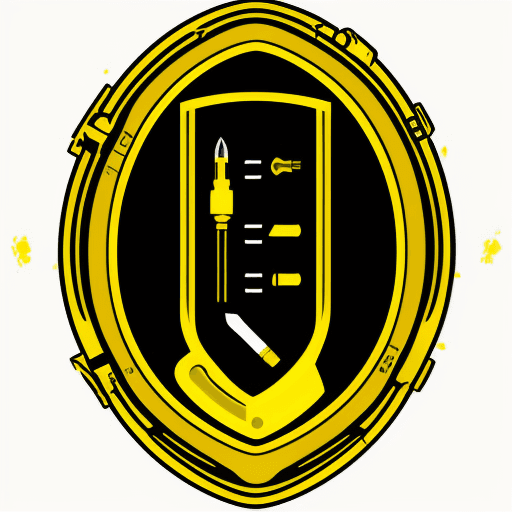 AI generated: logo for appliance repair companies black and yellow logo with the name "ProfTech" that consists of ...