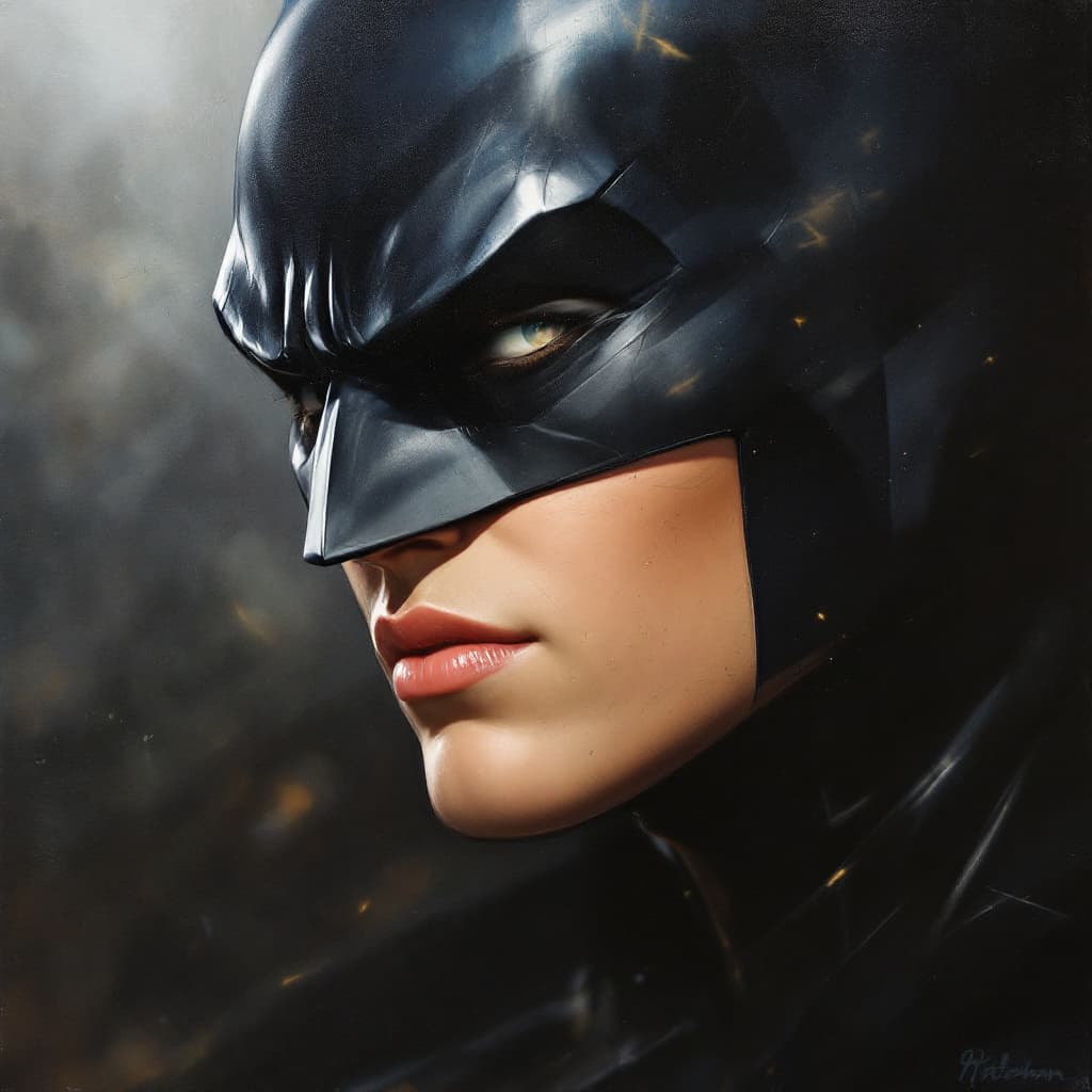 AI generated: retrato de batman estilo de pintura sorolla