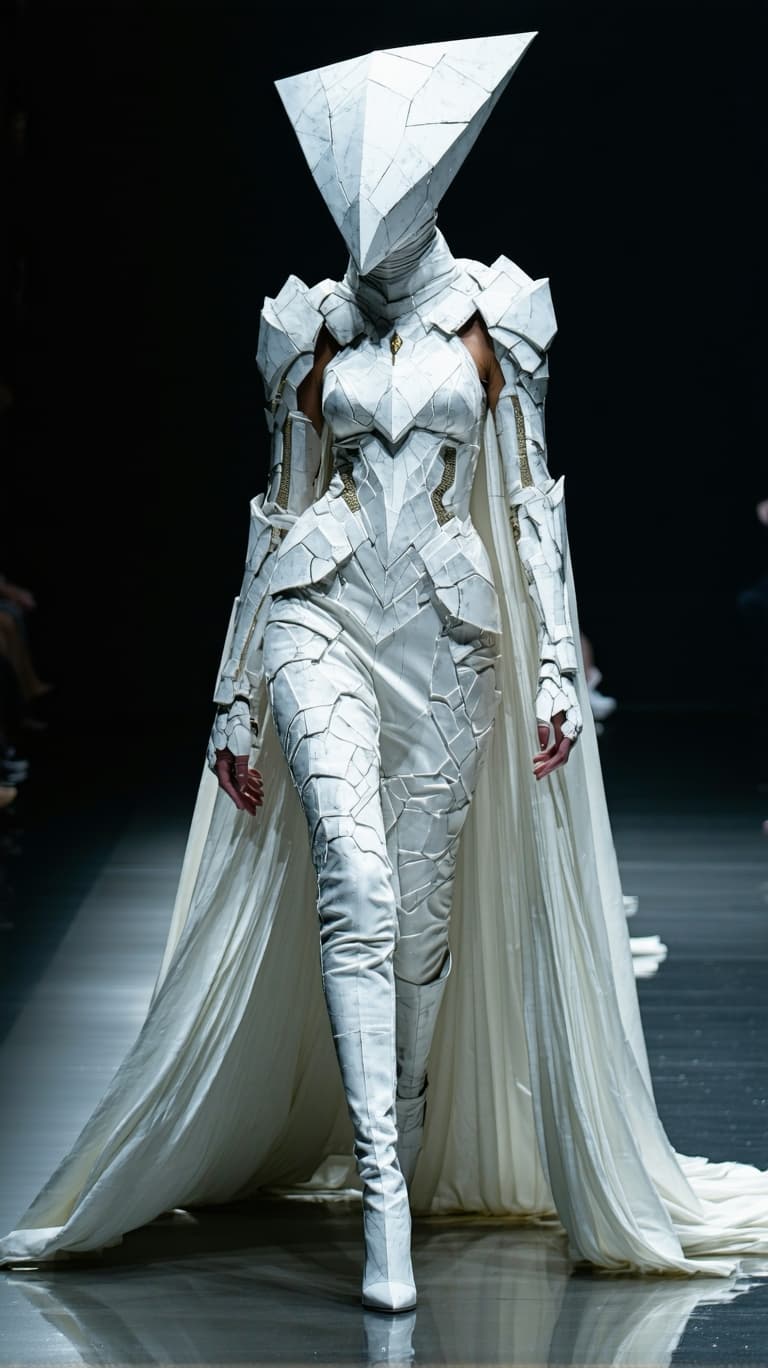 AI generated: "Image is a full-body portrait captured with a Sony A1 50.1 mb using a 200mm lens, of a model wearin...