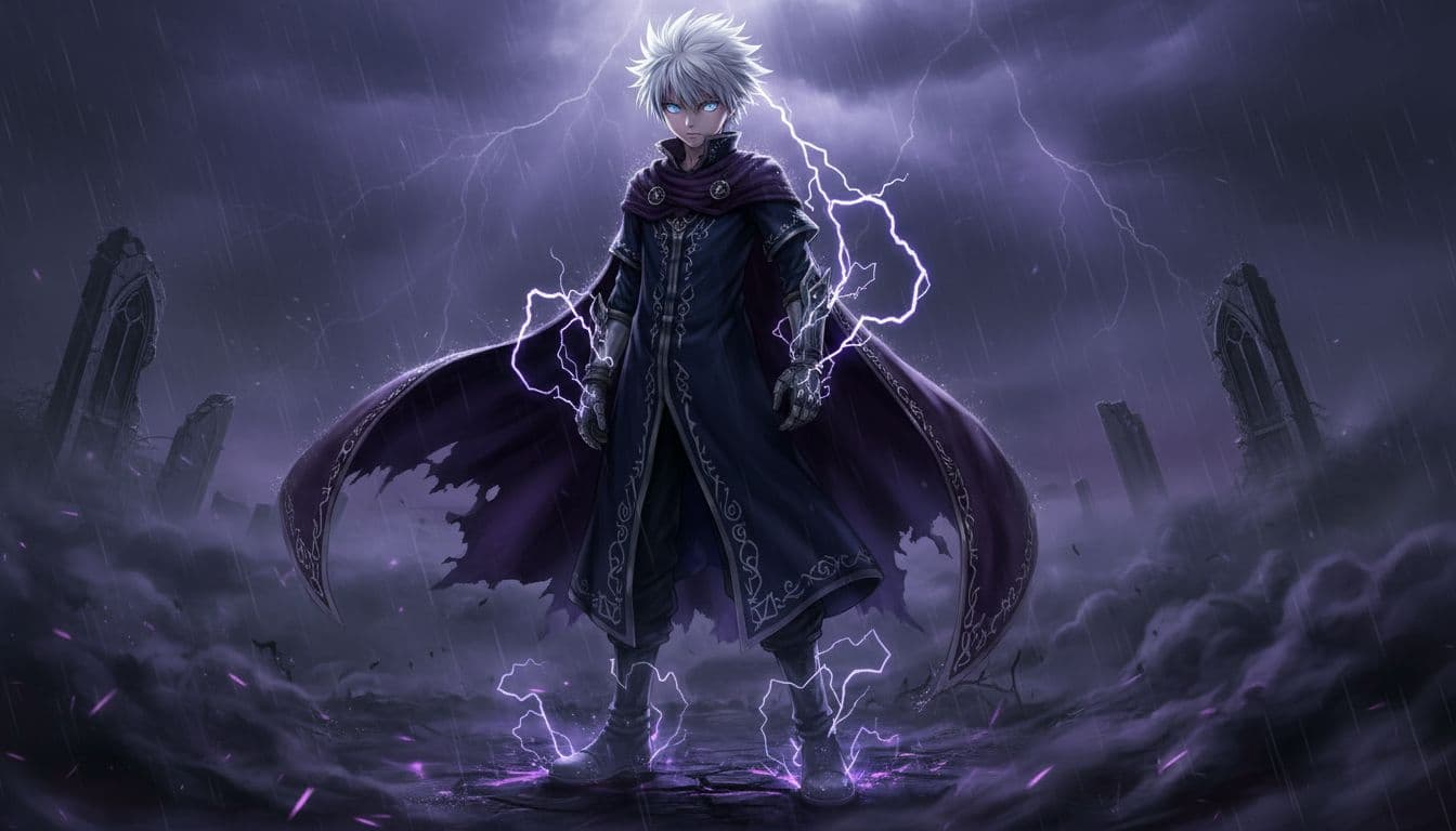 AI generated: character design killua hunter x hunter, void arcanist ::4 mist ::2 photorealistic ::5 octane render...