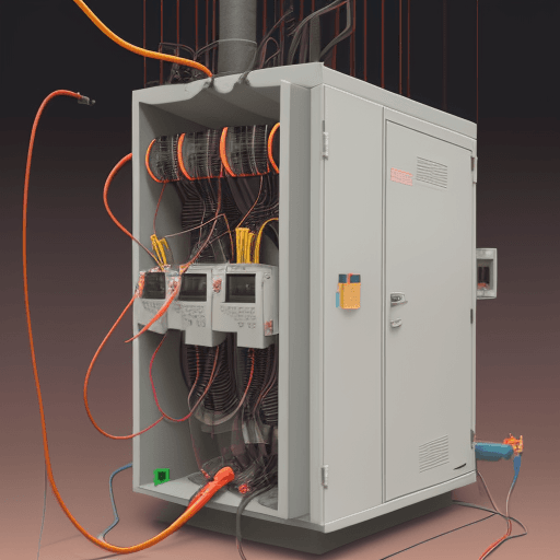 AI generated: generate an AC power transformer placed on an open 220 kV switchgear in warm anime colors. the trans...