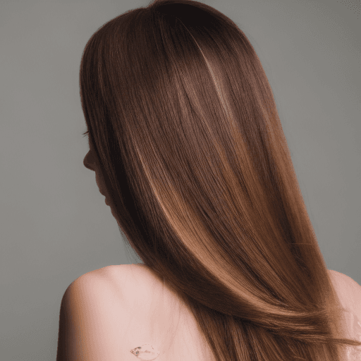 AI generated: Portrait of a beautiful lady, with natural color hair, view from back, film grain, high quality, stu...
