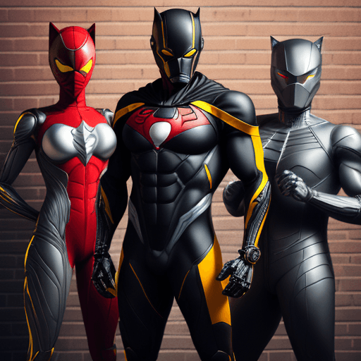 AI generated: WE ARE SEEING A black MALe IN A REDHOOD type of helmet FROM DC COMICS with a silver visor and in a R...