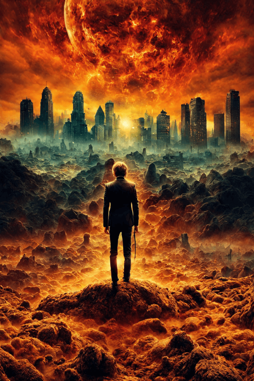 AI generated: The human world is distorted and now similar to Surrealism, lies have become truth, fairy tales beco...