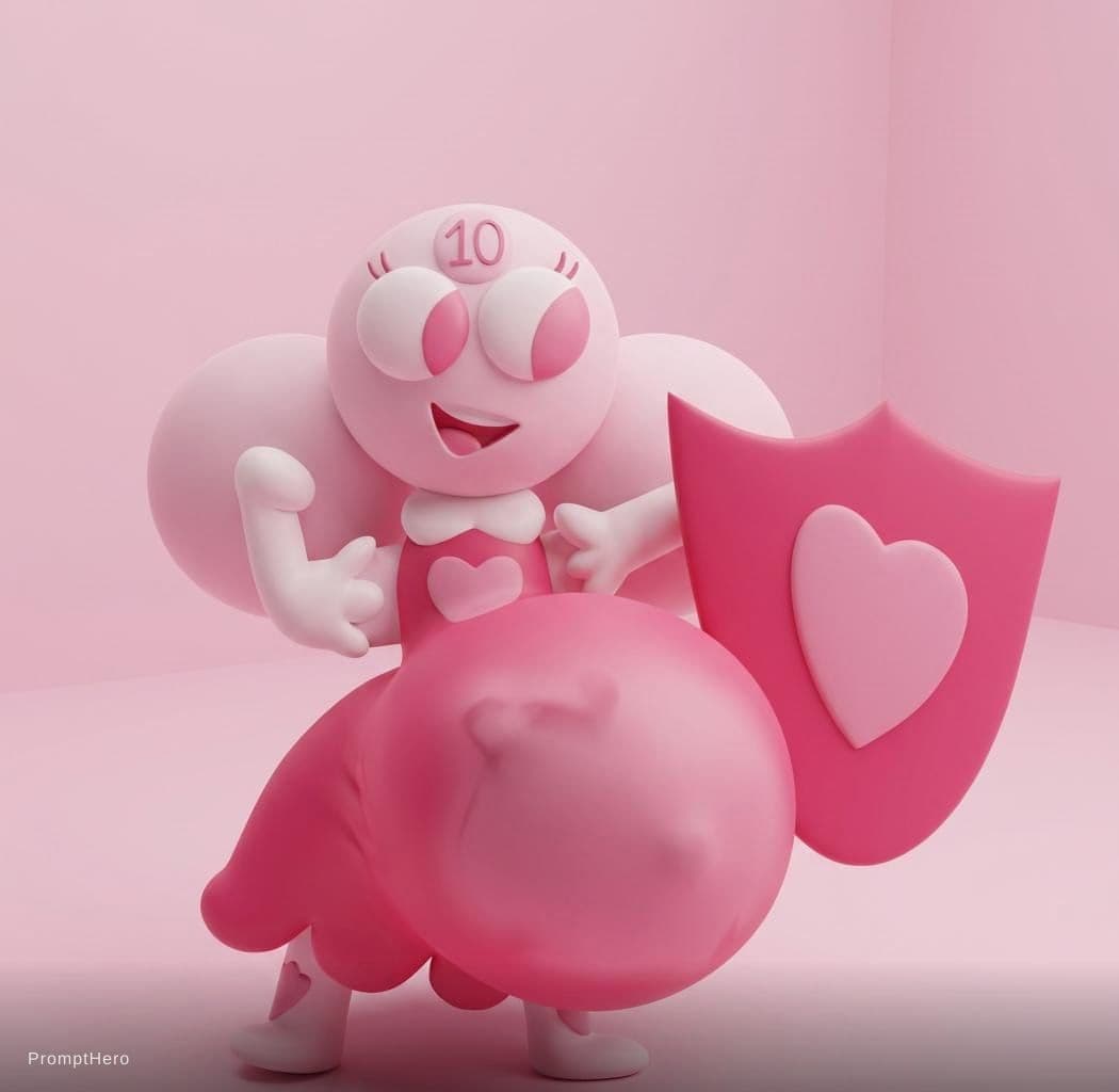 AI generated: PinkBall Model 3D Vore