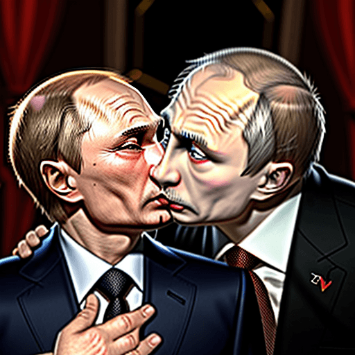 AI generated: 
vladimir putin kiss rat