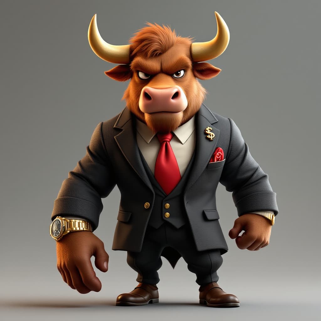 AI generated: Designing a powerful and proud 3D Forex bull character for a financial market-related series.
We nee...