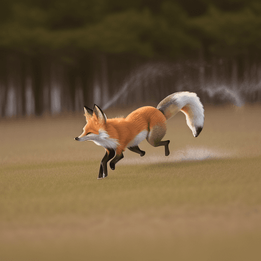 AI generated: Photo of a fox, company logo, vanishing. 