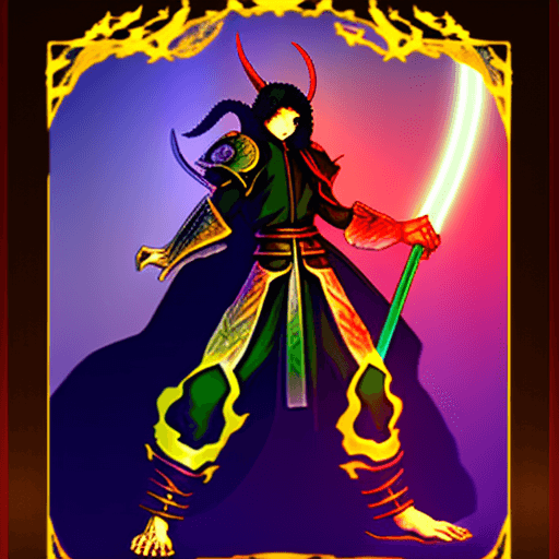 AI generated: Demon slayer tengen uzui frame art
