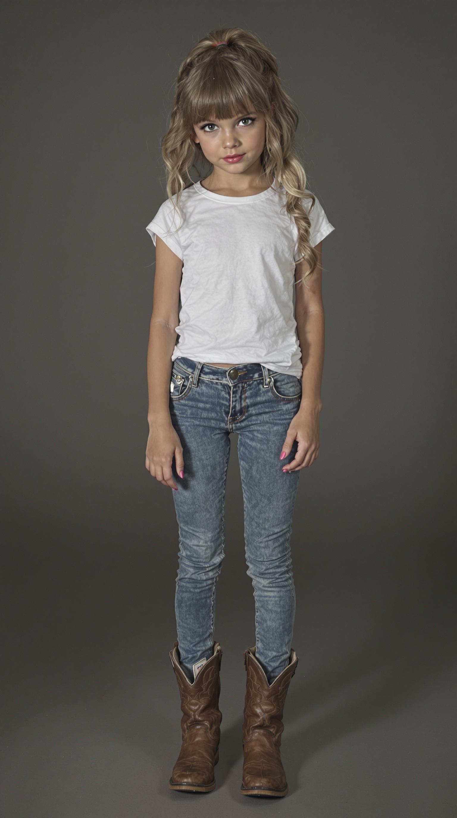 AI generated: a professional photo of a exceptionally beautiful girl in the world (age 11), (eleven year old) Tayl...