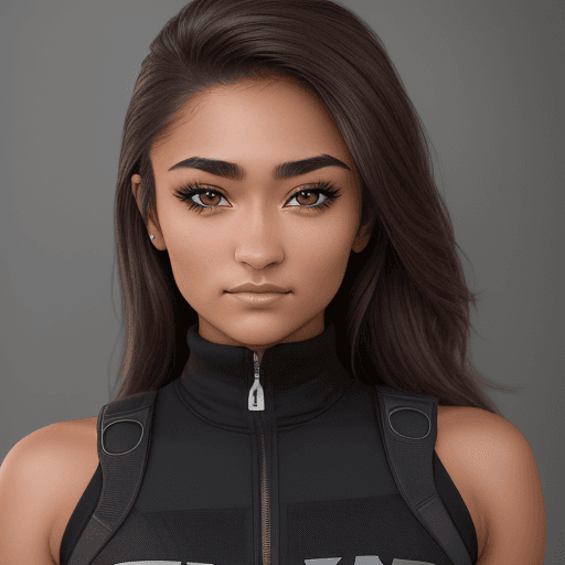 AI generated: valkyrae skinny 22yo, dark brown eyes, detailed face, professional photograph, sharp, highly detaile...