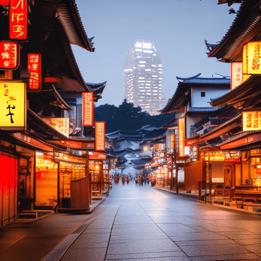 AI generated: The aesthetic city , Kakunodate Samurai District  without character , cityscape, urban , classic vie...