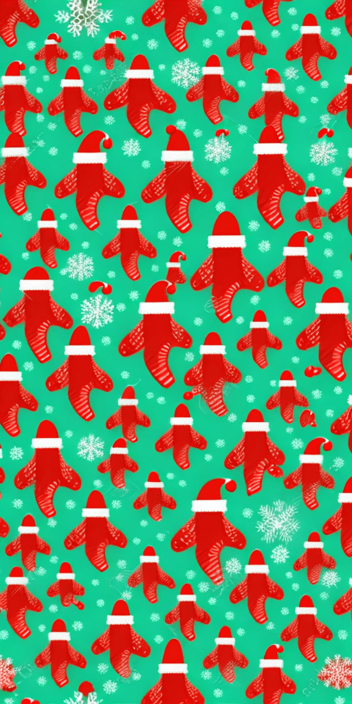 AI generated: Seamless Christmas pattern design, multiple colors Christmas pattern