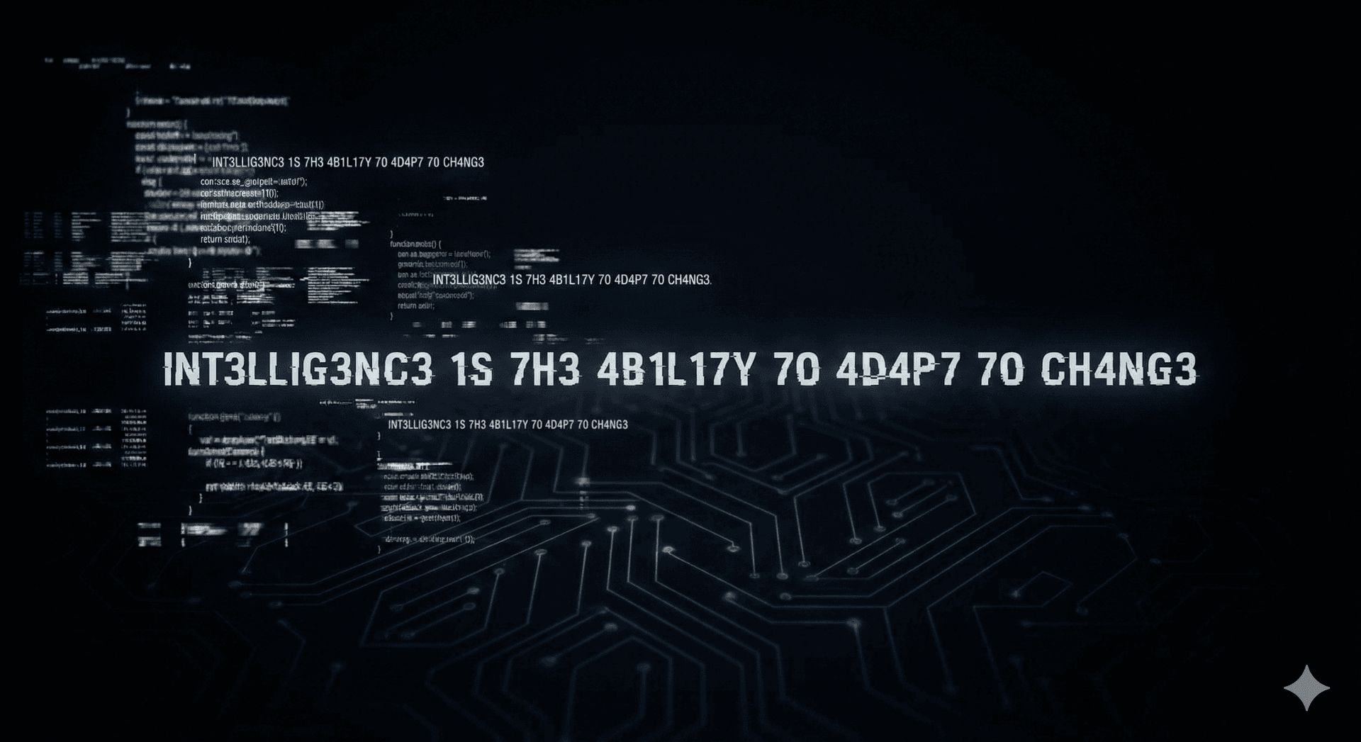 AI generated: A conceptual art piece representing the quote "Intelligence is the ability to adapt to change" again...
