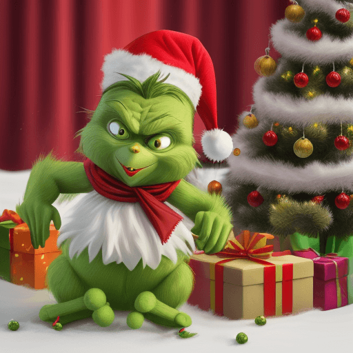 AI generated: uputavy pobal pre knihu grinch
