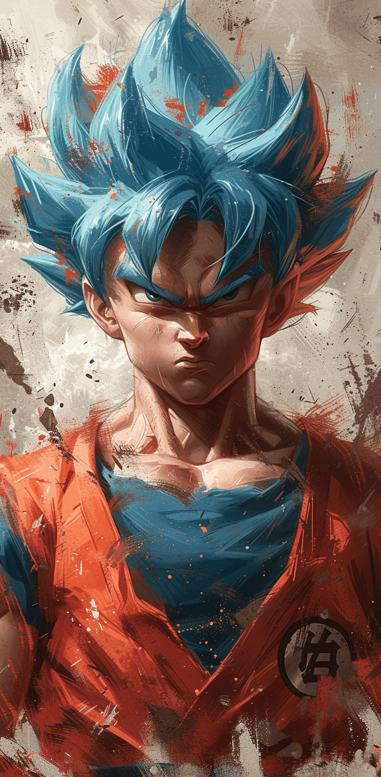 AI generated: dragon ball art, in the style of solarization effect, dark red and gray, uhd image, charming anime c...