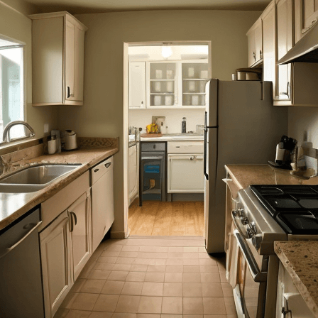 AI generated: kitchen with front perspective