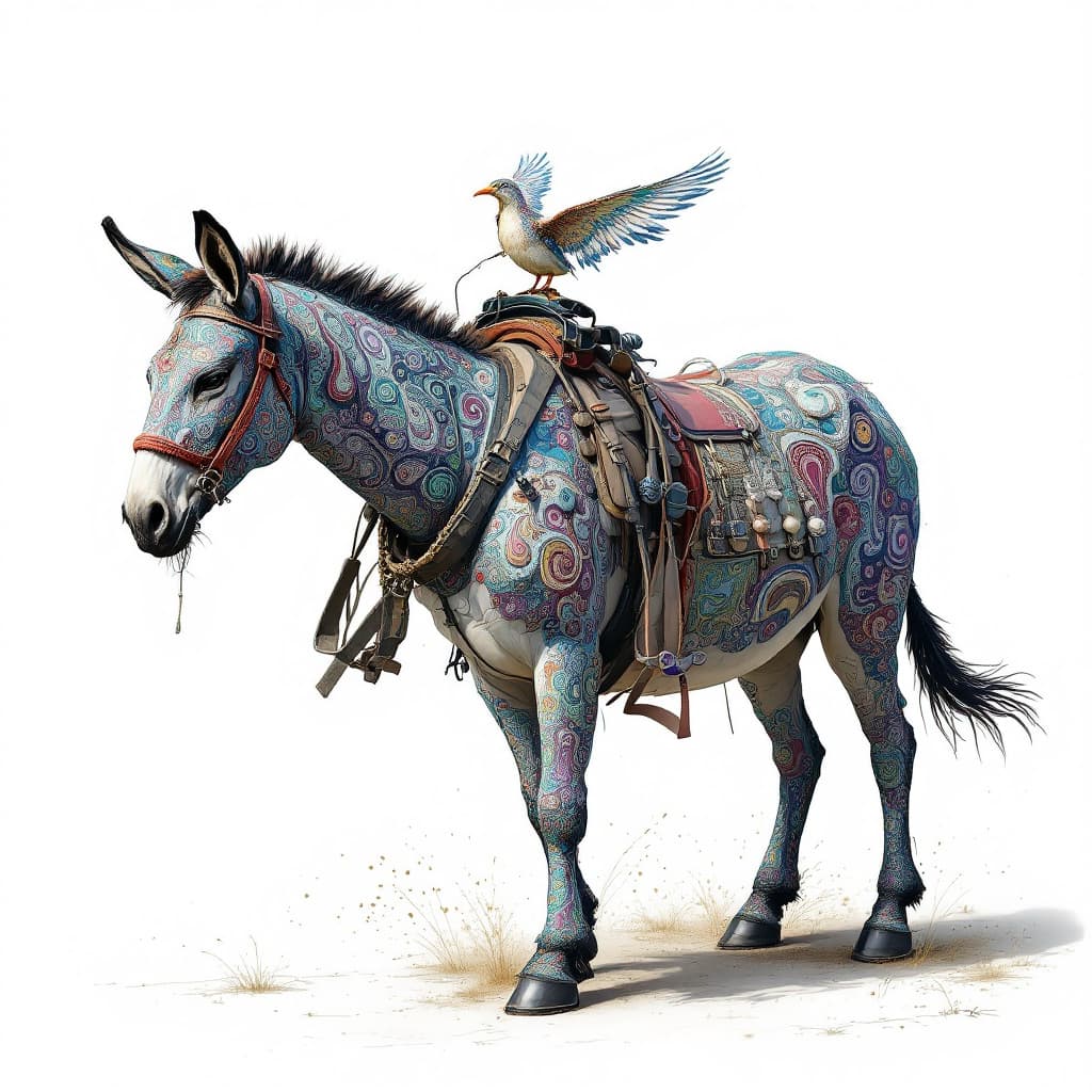 AI generated: ian paisley as hybrid donkey 