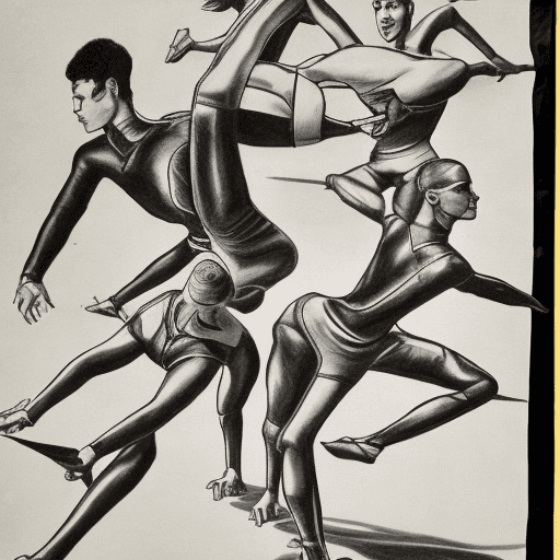 AI generated: dibuja un mallot de gimnasia ritmica en un papel