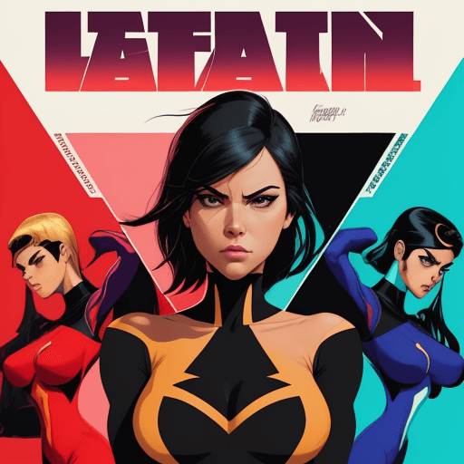 AI generated: STEAL THIS PROMPT :: poster by artgerm comic, bold colors, minimalist style, typography, perfect ker...