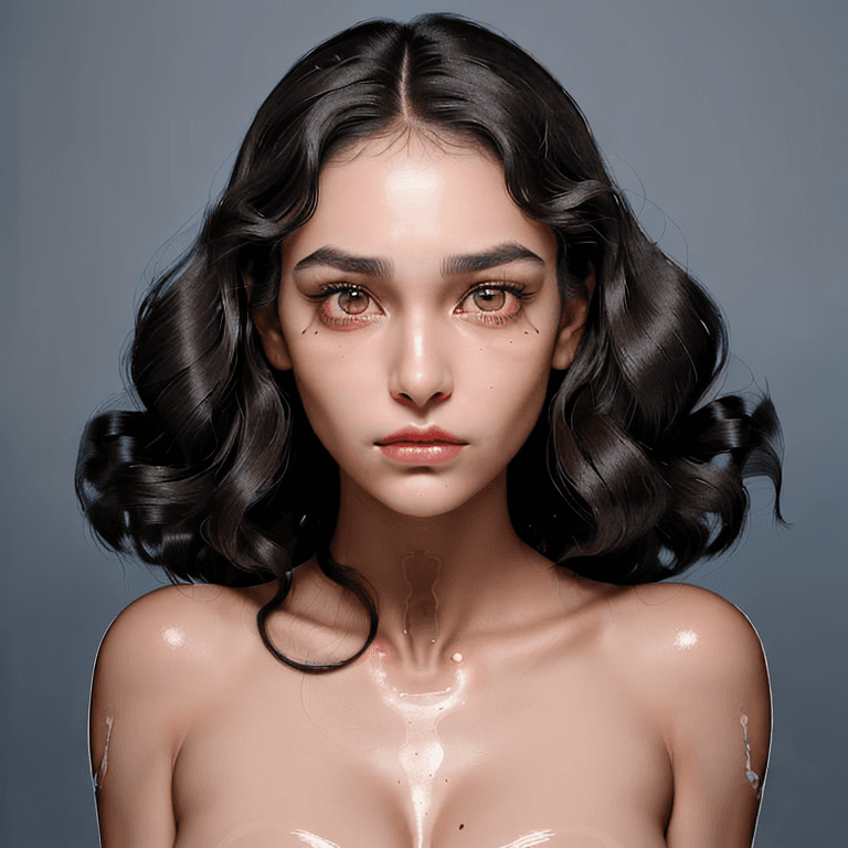 AI generated: A photograph of Extremely beautiful girl evil Demon has an oval face with high cheekbones and a thin...