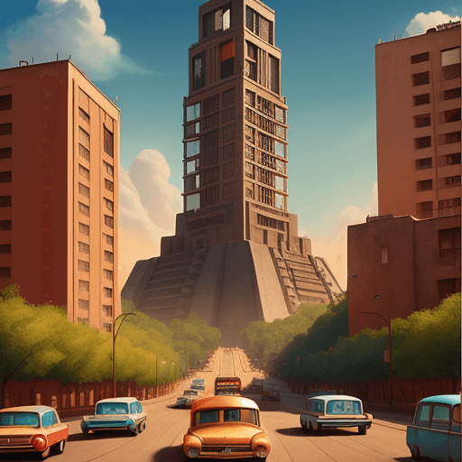 AI generated: tlatelolco 1968 as a Disney Pixar movie poster