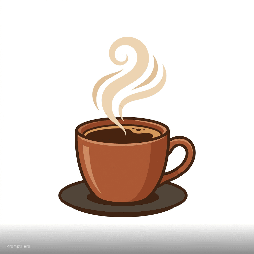 AI generated: Artisan coffee shop, steaming cup, earth tones, cozy and warm feeling