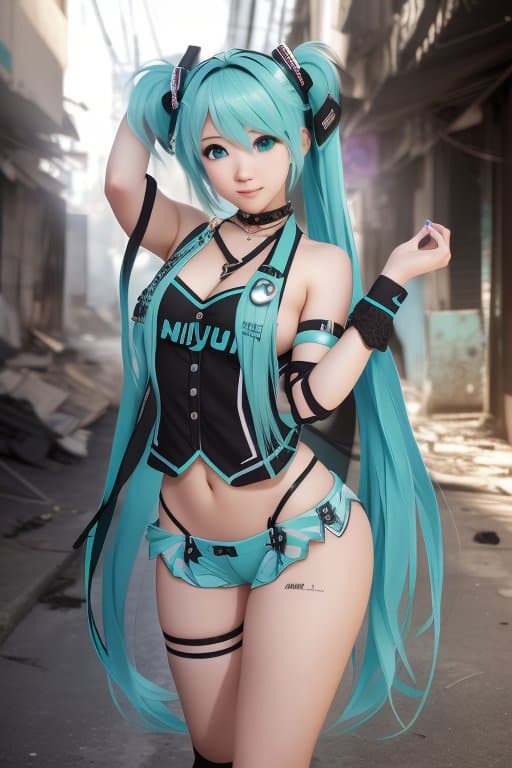 AI generated: award winning professional outdoor cosplay photography, the cutest girl is wearing an authentic cosp...