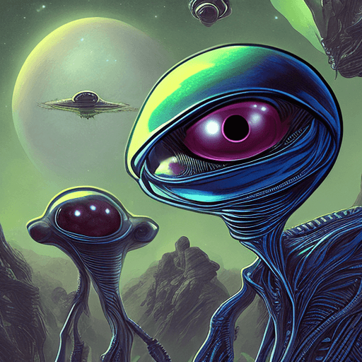 AI generated: alien observer