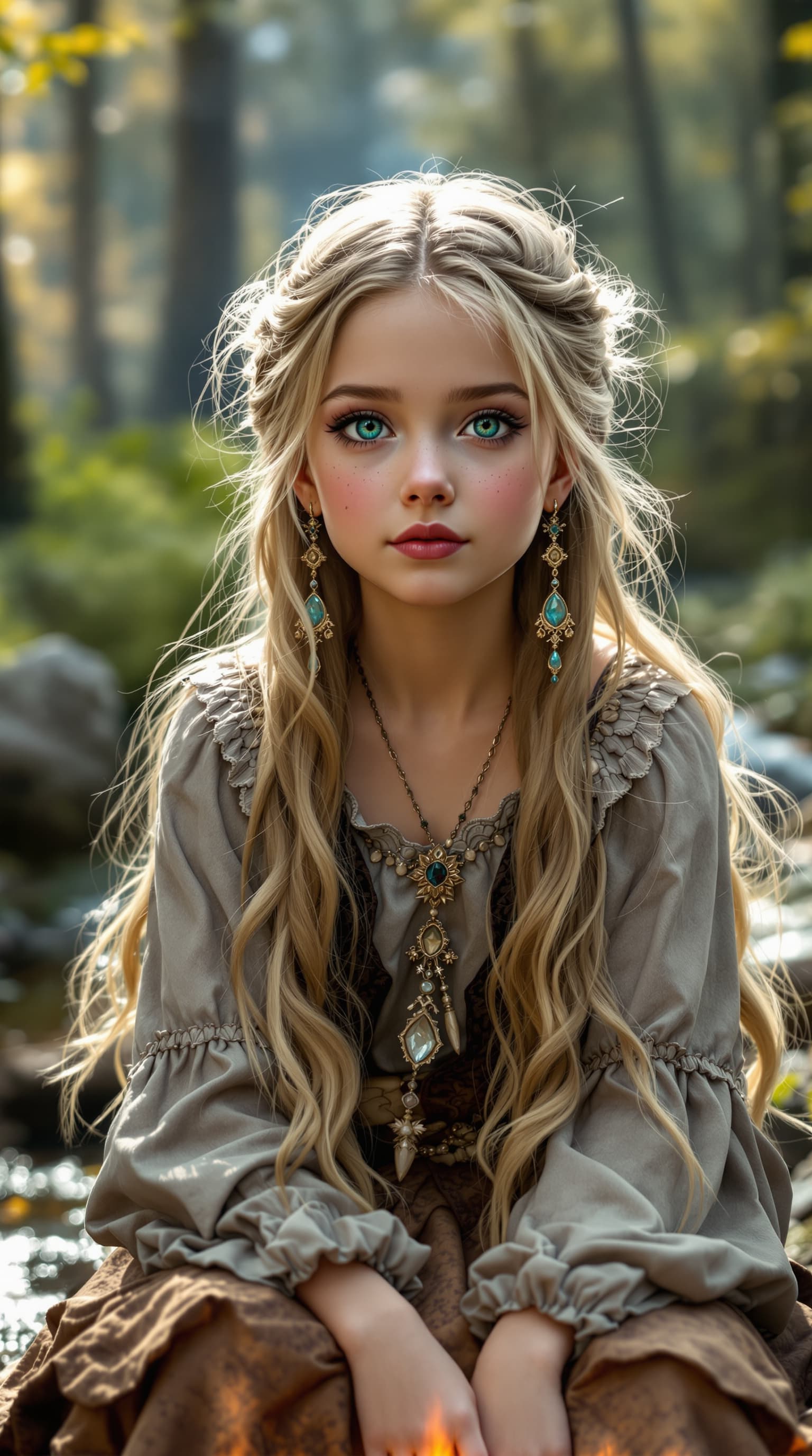 AI generated: A professional photograph captures one of the most beautiful third-grade girls in the world, a Trans...