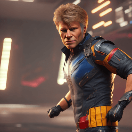 AI generated: Jon Bon Jovi as "Atom", Marvel, full body, character concept, cinematic lighting, cinematic atmosphe...