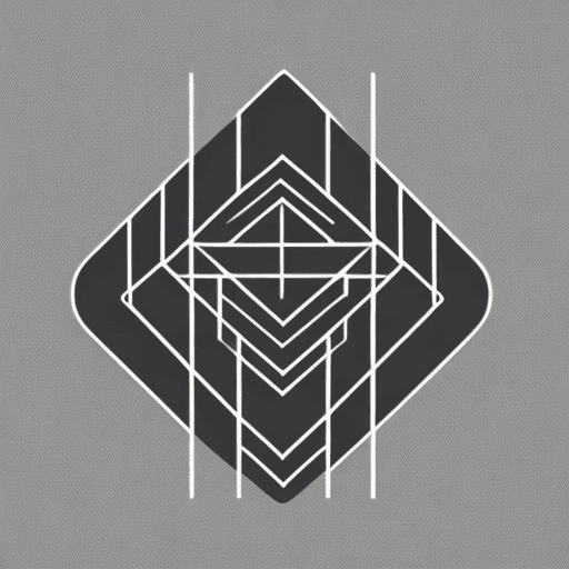 AI generated: geometric minimal magnolia, logo, line, simple