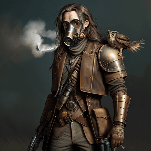 AI generated: Steam punk scenario, wallpaper, 4K, dune-inspired, masterpiece, painting, hyper realistic, character...