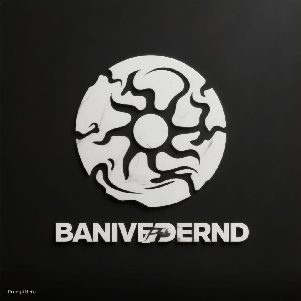 AI generated: be.visionary brand name make a aesthetic logo and background will be black 